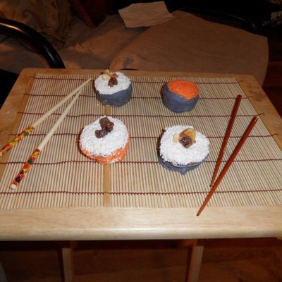 Rob's Sushi Birthday Cupcakes