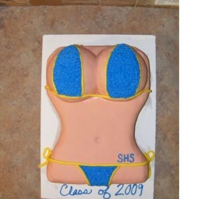 Bikini Graduation Cake