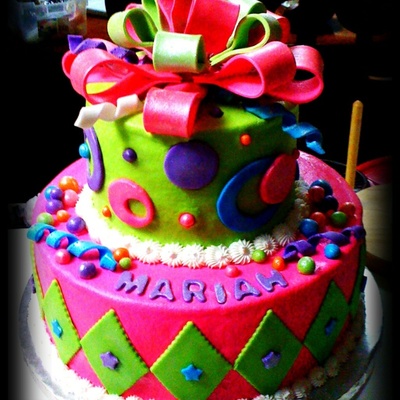 Neon Birthday Cake