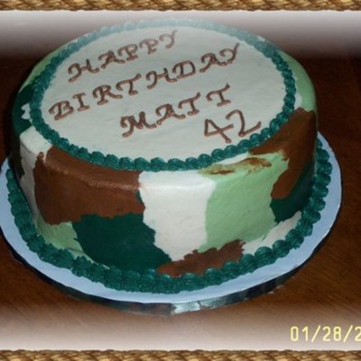 Camo Birthday Cake