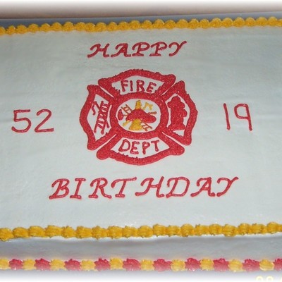 Firefighter Birthday Cake