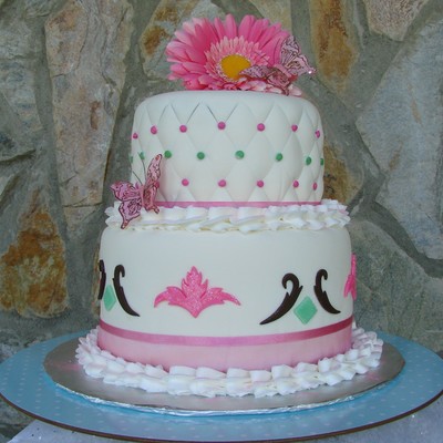 Quilted Floral Bday Cake