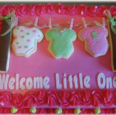 Baby Shower Clothes Line Cake