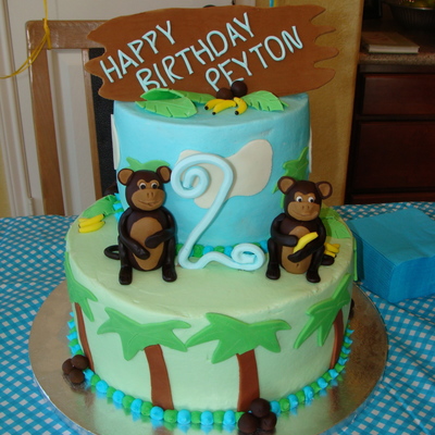 Monkey Birthday Cake