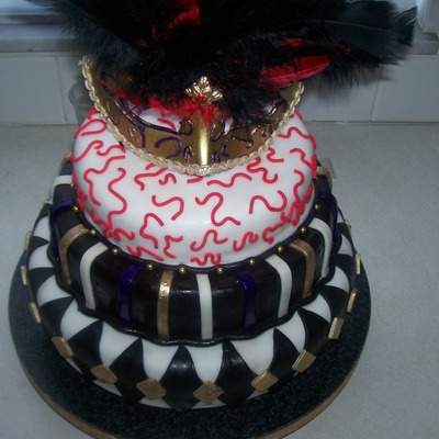 Cuz Mardi Gras Birthday Cake
