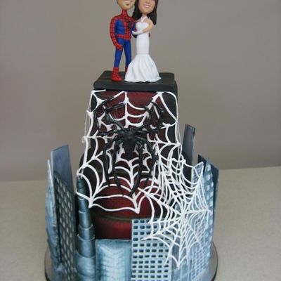 Spiderman Grooms Cake