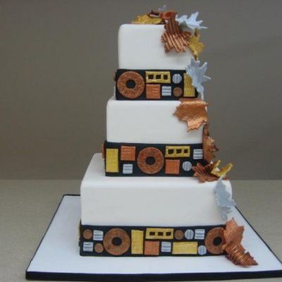 Fall Modern Wedding Cake