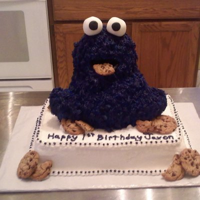 Cookie Monster Birthday Cake