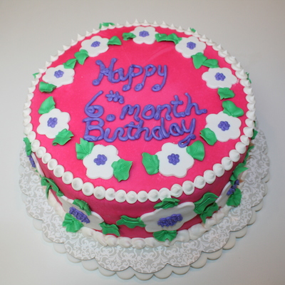 6 Month Birthday Cake!