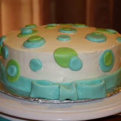 Blue/green Fondant Cake