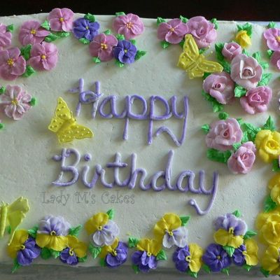 Flowers And Butterflies.