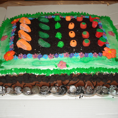 Teacher Appreciation Garden Cake