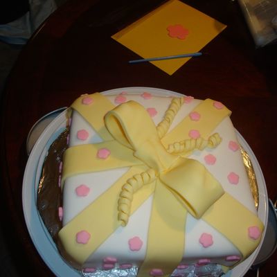 My First Fondant Cake For Class