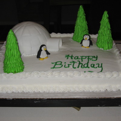 Penguin Birthday Cake