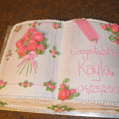 First Communion Book Cake