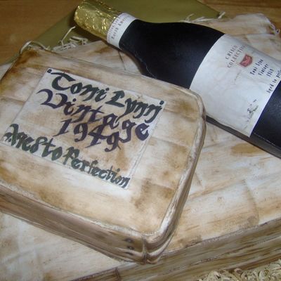 Wine Theme Birthday Cake