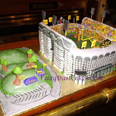 Lsu Stadium With The Indian Mounds