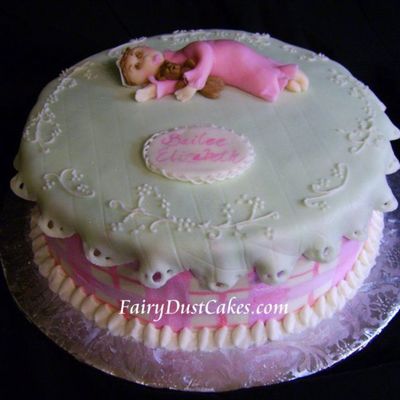 Ruffles And Plaid Baby Shower Cake