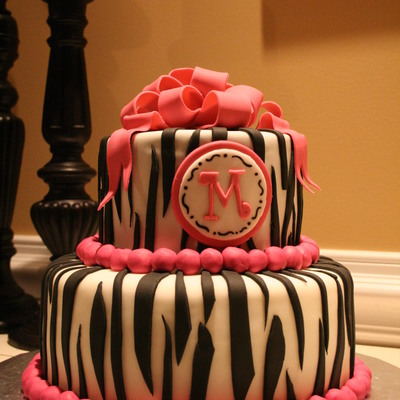 Zebra Birthday Cake