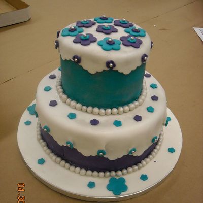Teal & Purple Flowers