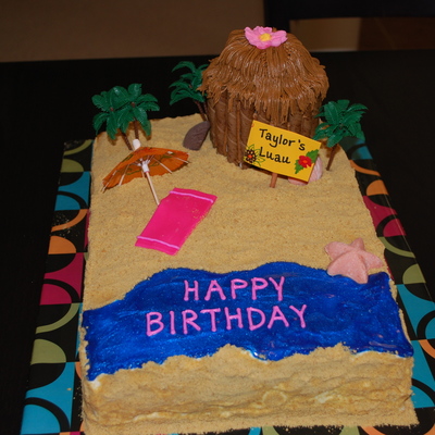 Beach Luau Cake