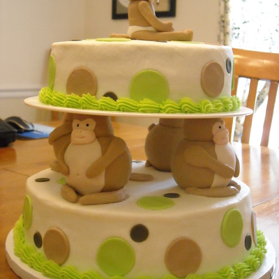 Monkey Baby Shower Cake