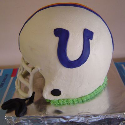 Half And Half Helmet Cake