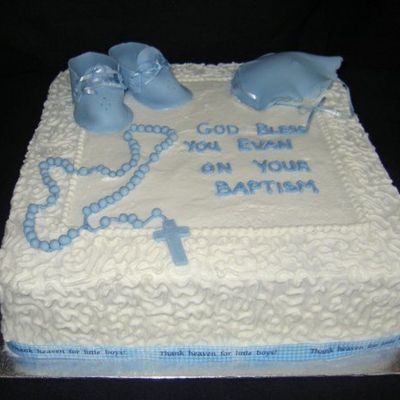 Baptism Cake For A Boy