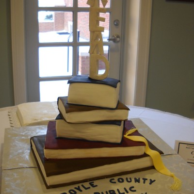 Stack Of Books For A Library Grand Opening