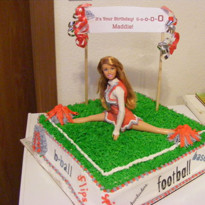 Barbie Cheerleader Cake