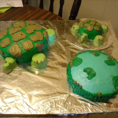 Turtle Theme Birthday Cake