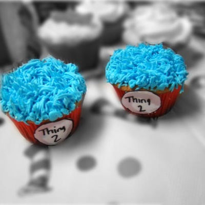 Thing 1 And Thing 2 Cupcakes