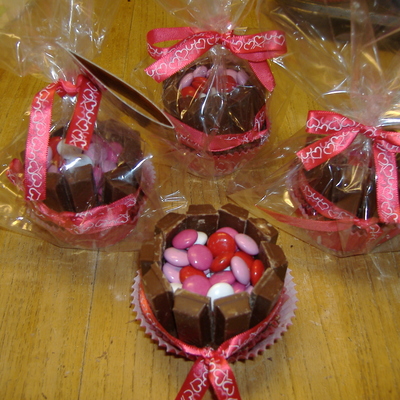 Miniature Candy Barrels Chocolate Cupcake