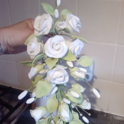 Wired Sugar Paste Flower Spray