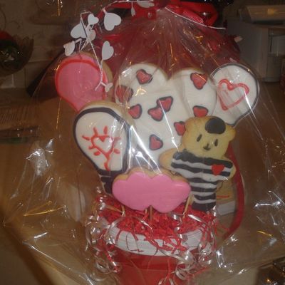 Valentine Cookie Bouquet
