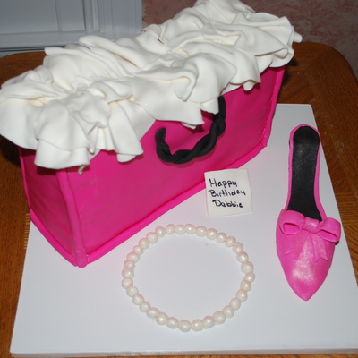 My 1St Shopping Bag And Shoe Cake
