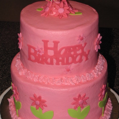 Pink Daisy Cake