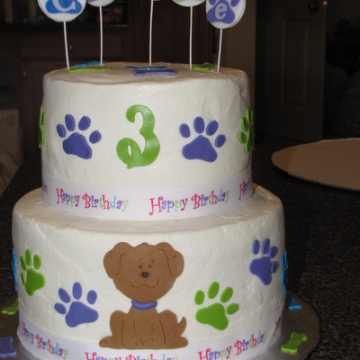 Puppy Paws Cake ( Cricut )