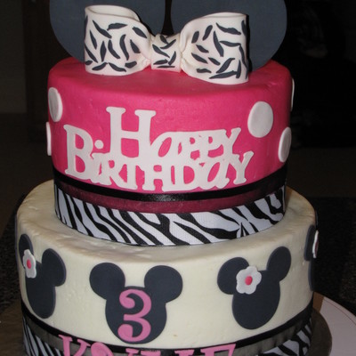 Minnie Mouse & Zebra Stripes