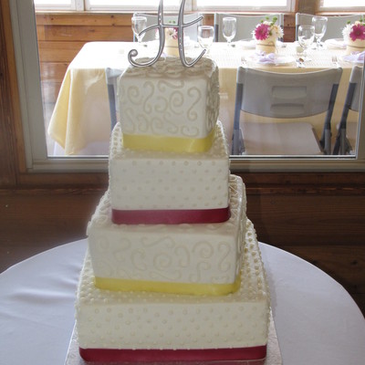 Square Wedding Cake