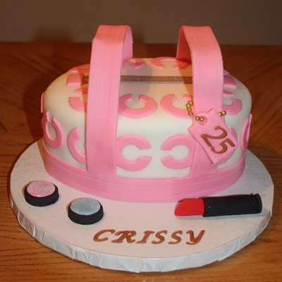 Coach Make-Up Bag Cake
