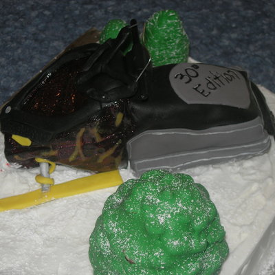 Snowmobile Cake