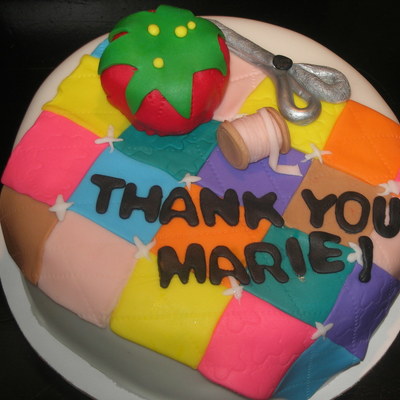 Quilting Thank You Cake