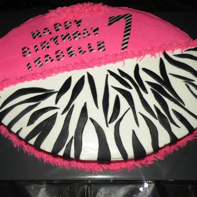 Zebra Striped Birthday Cake