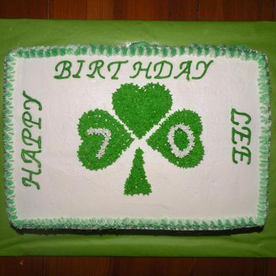 Shamrock Birthday Cake