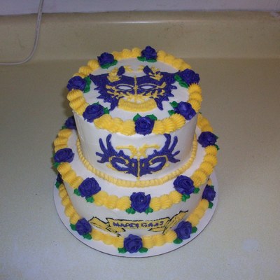 Mardi Gras Cake