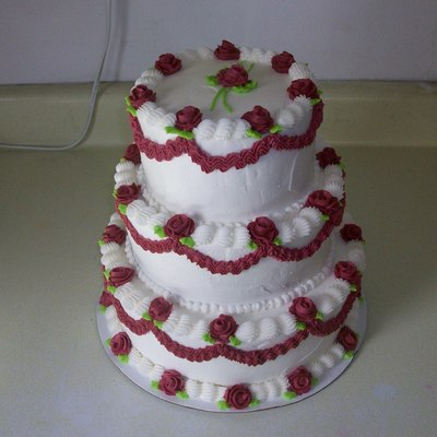 3 Tier Floral Cake