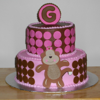 Monkey Baby Shower Cake