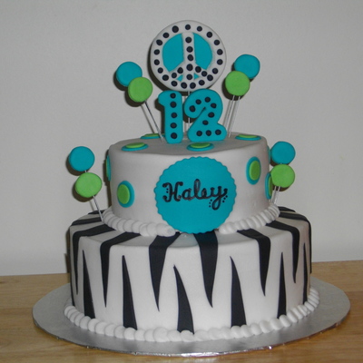 Peace Sign Birthday Cake