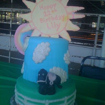 Farm With Chocolate Horse